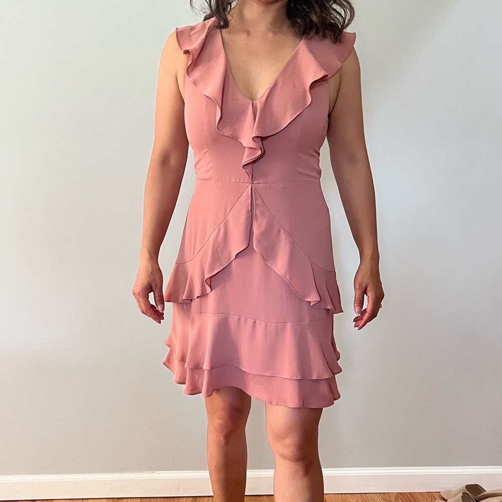 Pretty pink coral cocktail dress